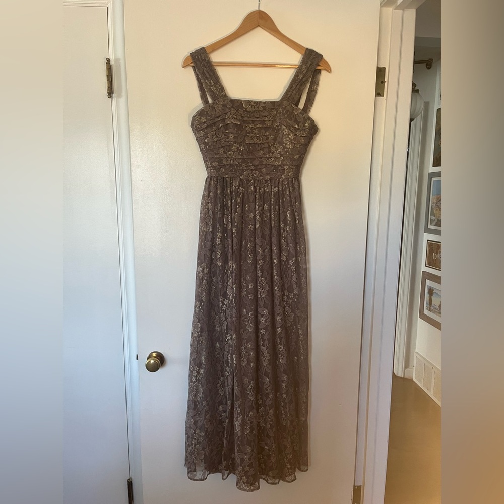 Lavender & Gold Floral Dress